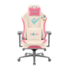 Silla Gaming Nova Cream Edition Alta Gama Cuero Color Crema y Rosa