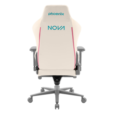 Silla Gaming Nova Cream Edition Alta Gama Cuero Color Crema y Rosa
