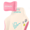 Silla Gaming Nova Cream Edition Alta Gama Cuero Color Crema y Rosa