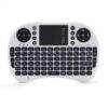 Phoenix Technologies - Mini Teclado Inalambrico 2.4Ghz con Touchpad Integrado para Android TV Box, PC, Pad, Smart TV, X-Box, HTPC, Blanco y Negro