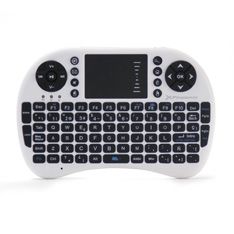 Phoenix Technologies - Mini Teclado Inalambrico 2.4Ghz con Touchpad Integrado para Android TV Box, PC, Pad, Smart TV, X-Box, HTPC, Blanco y Negro