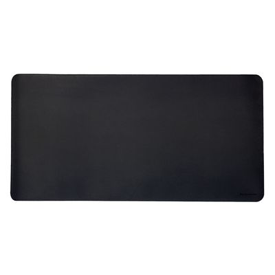 Phoenix - Alfombrilla PU 80 x 40 cm, Antideslizante, Impermeable, Material Simil Cuero Negra